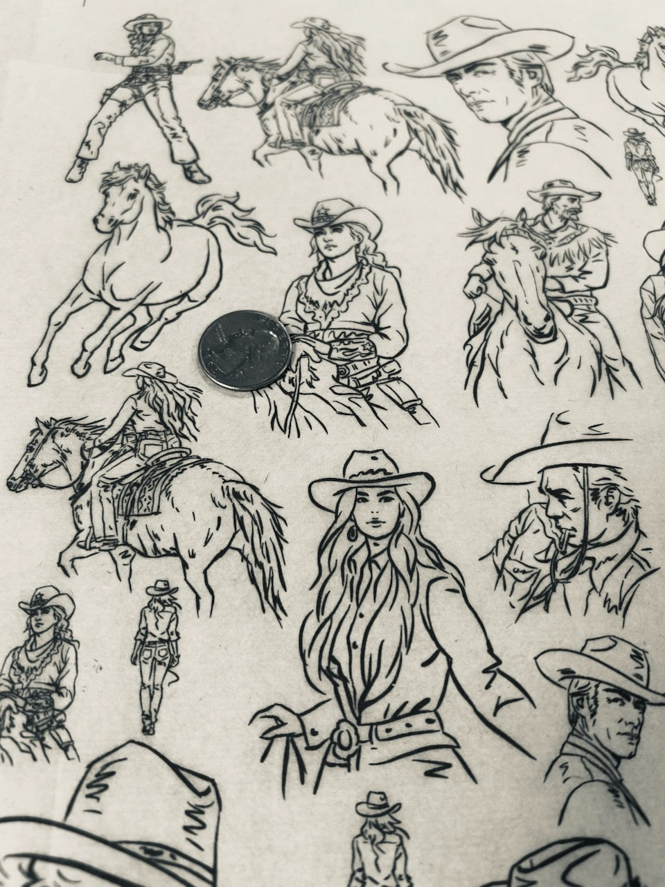 Wild West - Underglaze Transfer Sheet