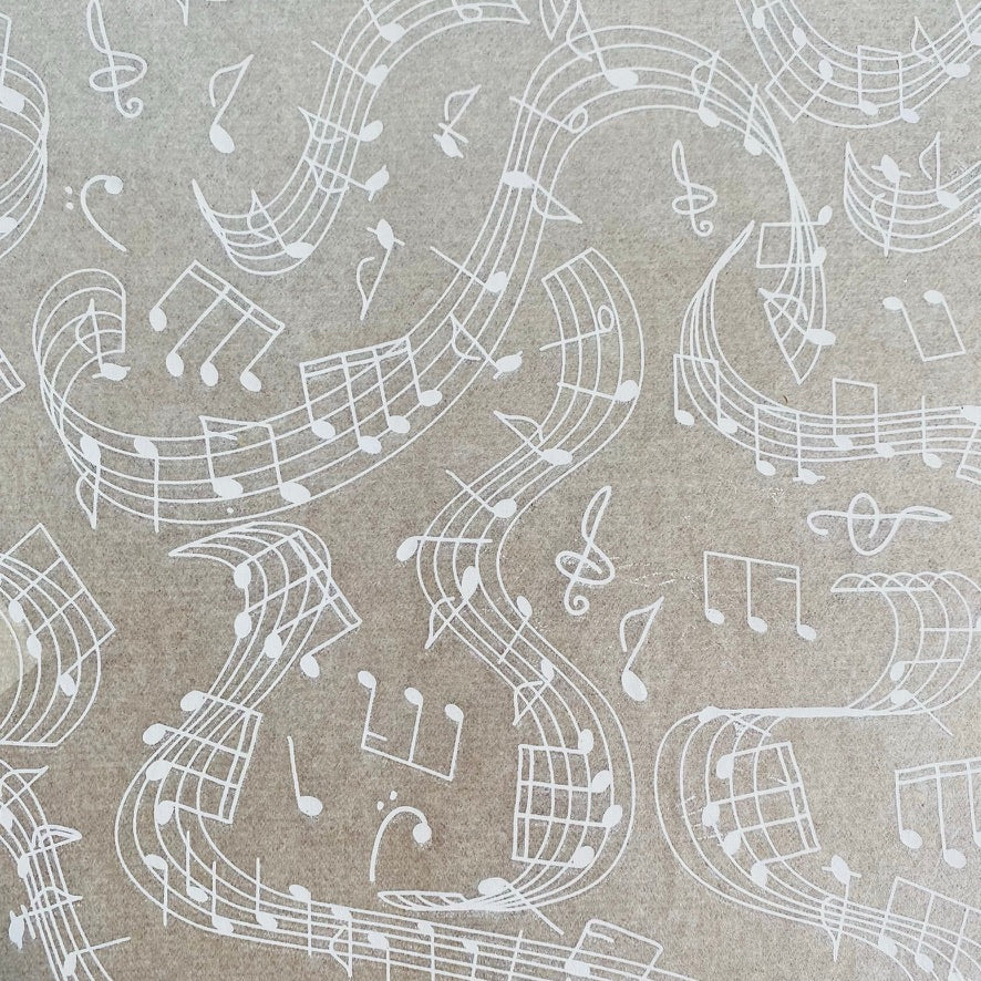 Music Notes - Underglaze Transfer Sheet