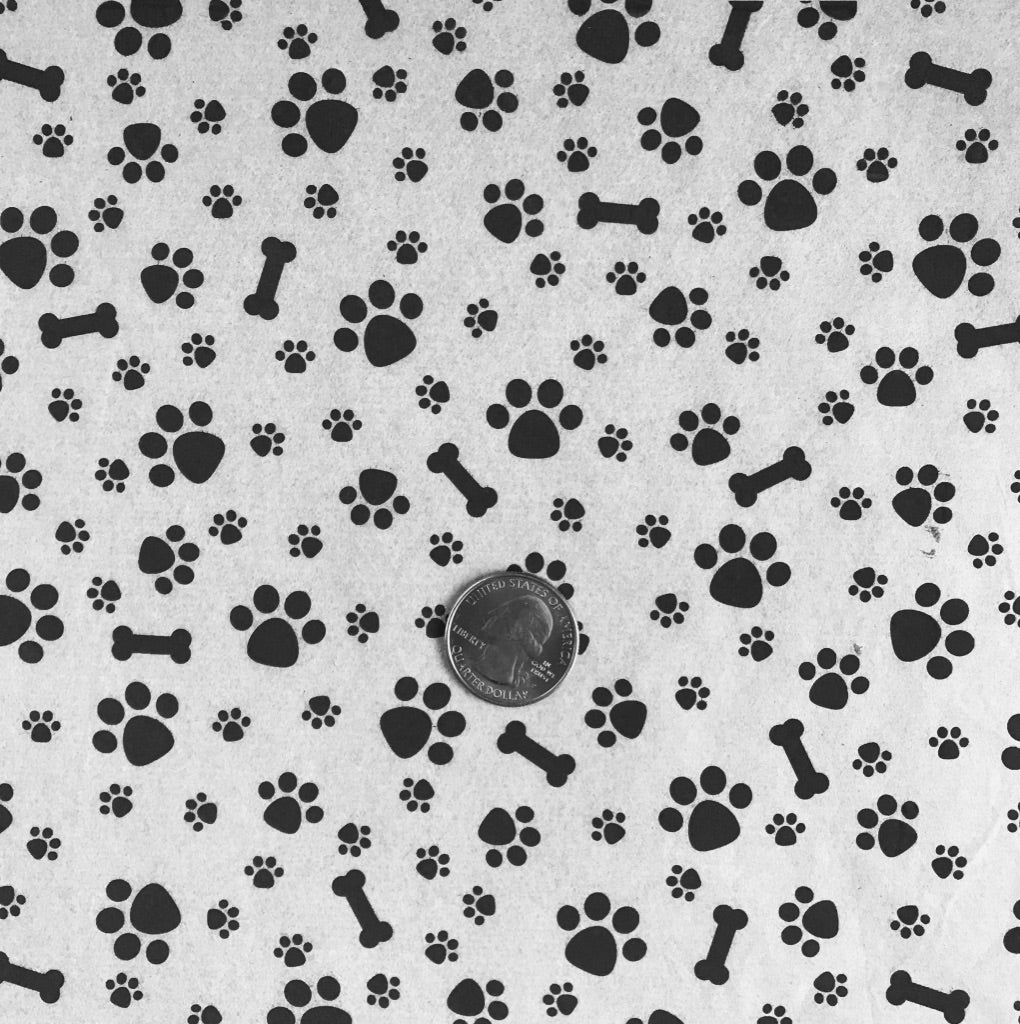 Paw Prints - Underglaze Transfer Sheet - Black