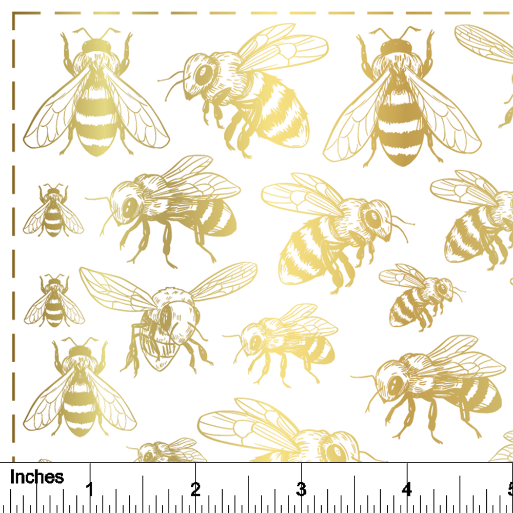 Bees - 24K GOLD - Overglaze Decal Sheet