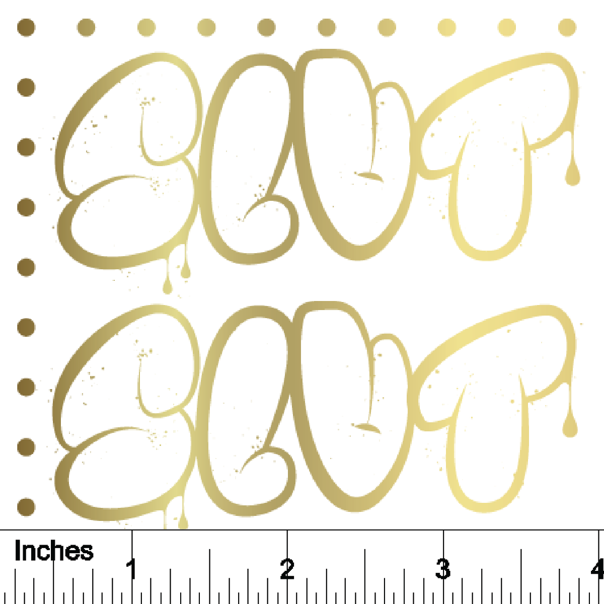 Cunty Words - 24K GOLD - Overglaze Decal Sheet