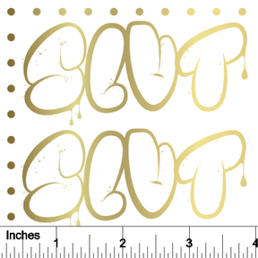 Cunty Words - 24K GOLD - Overglaze Decal Sheet