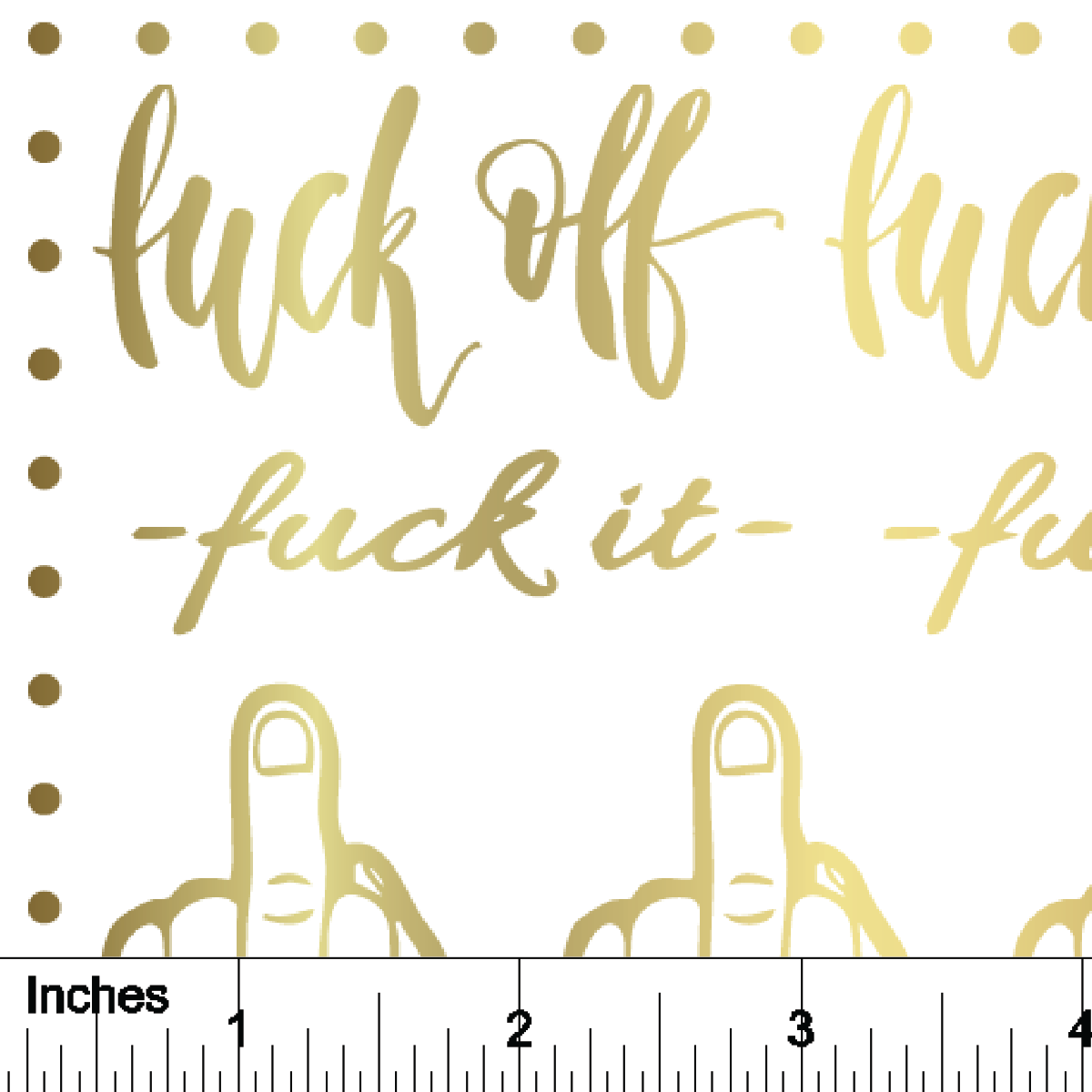 Fuck It - 24K GOLD - Overglaze Decal Sheet