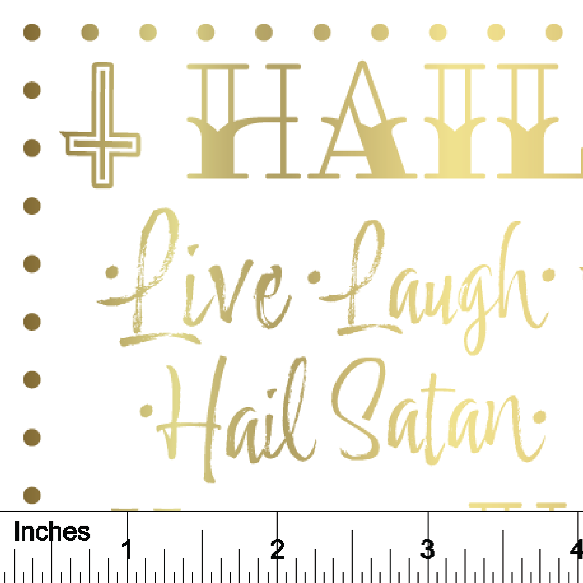 Hail Satan - 24K GOLD - Overglaze Decal Sheet