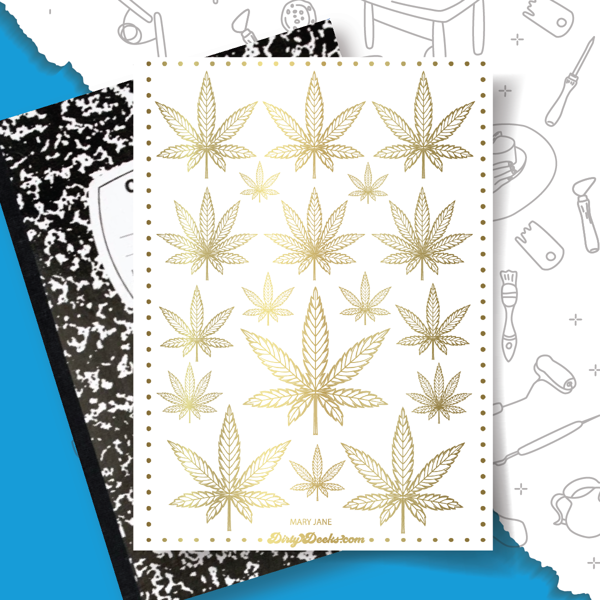 Mary Jane - 24K GOLD - Overglaze Decal Sheet