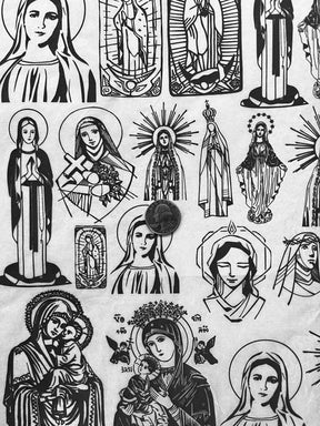 Virgin Mary - Underglaze Transfer Sheet - Black