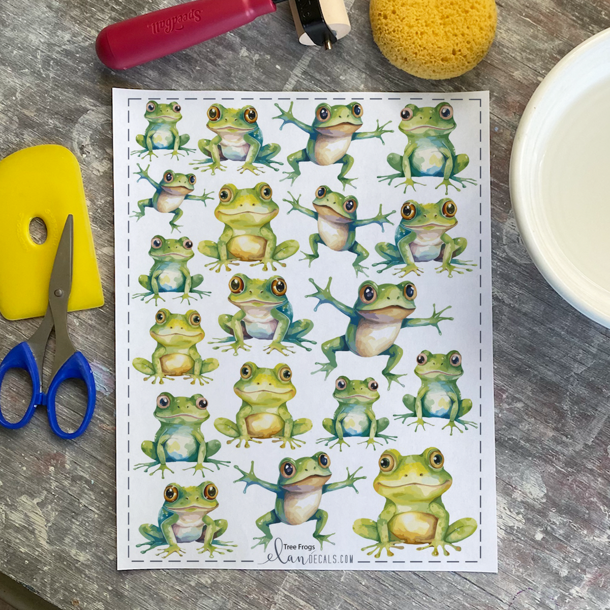 Tree Frog - Overglaze Decal Sheet
