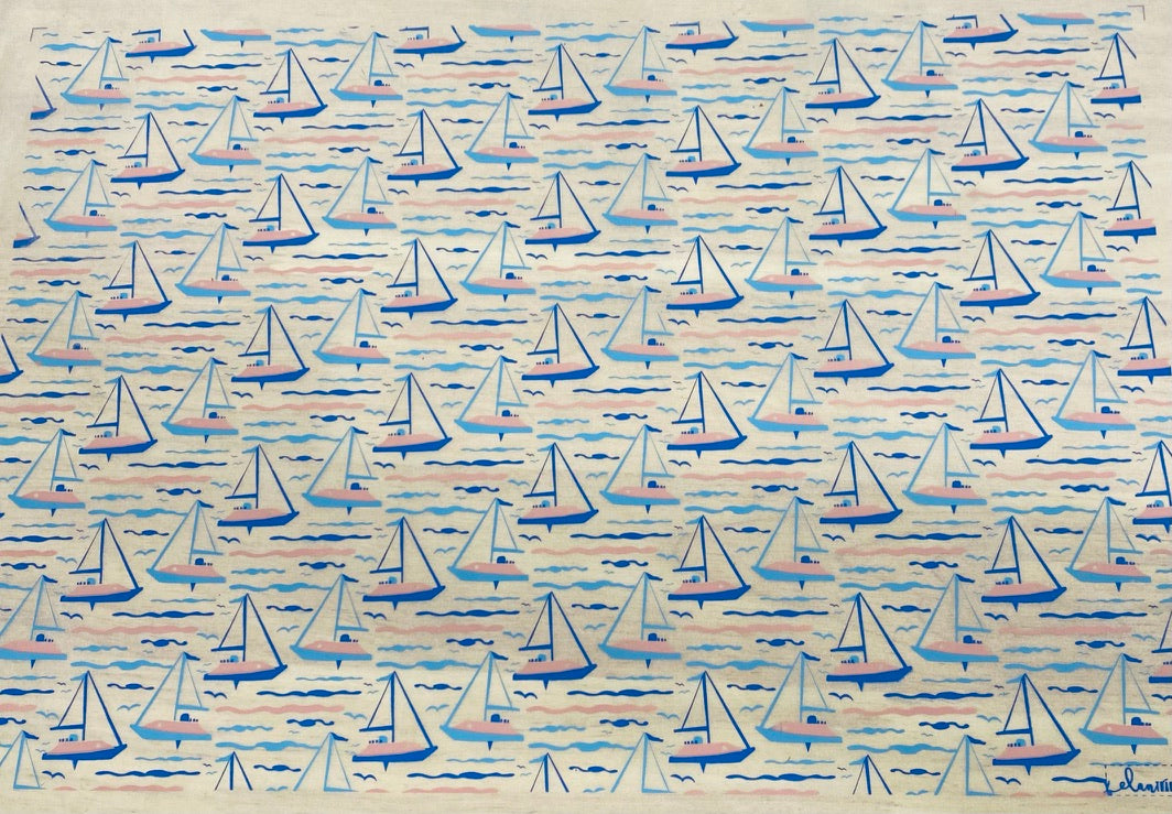 Sailboats - Underglaze Transfer Sheet - Multi Colored