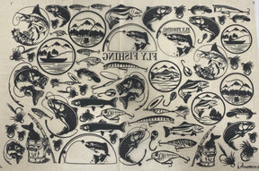 Fly Fishing - Underglaze Transfer Sheet - Black