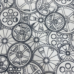 Gears - Underglaze Transfer Sheet - You Choose Color