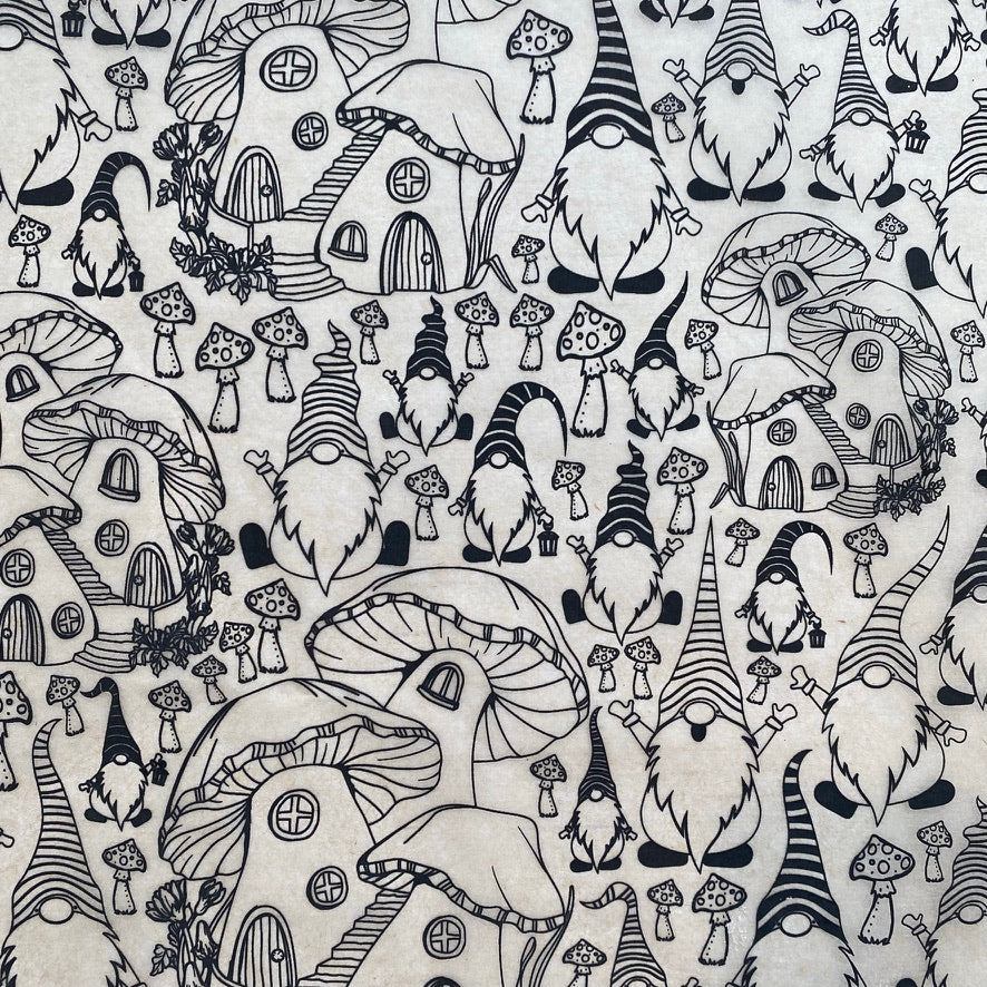 Gnomes - Underglaze Transfer Sheet - Black