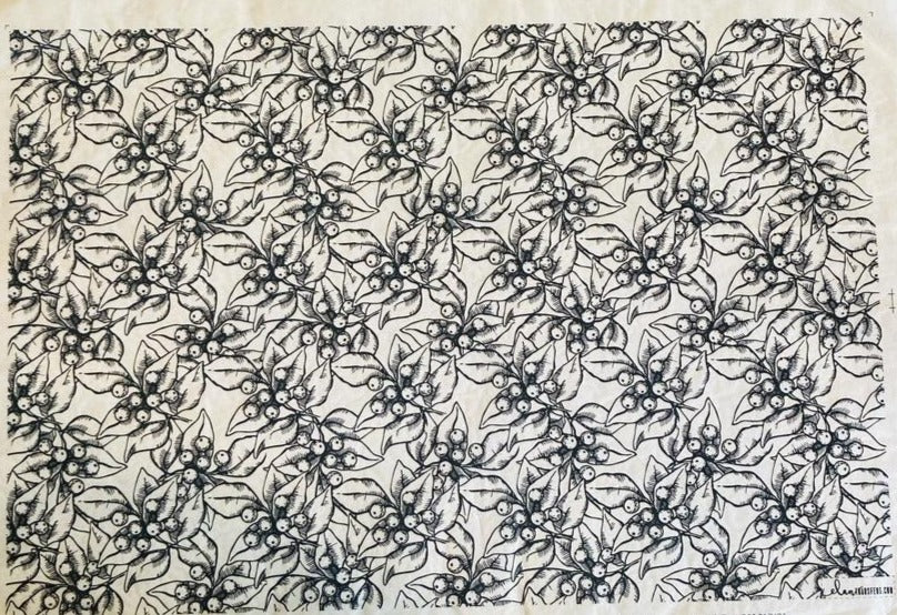 Mistletoe - Underglaze Transfer Sheet - Black