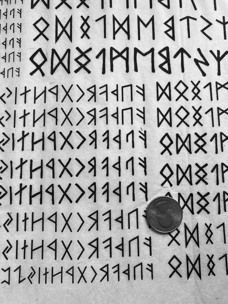 Runes - Underglaze Transfer Sheet - Black