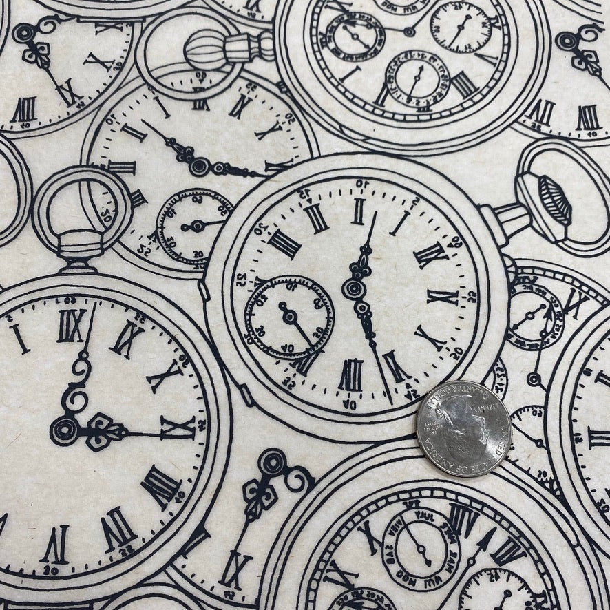 Clocks - Underglaze Transfer Sheet - Black