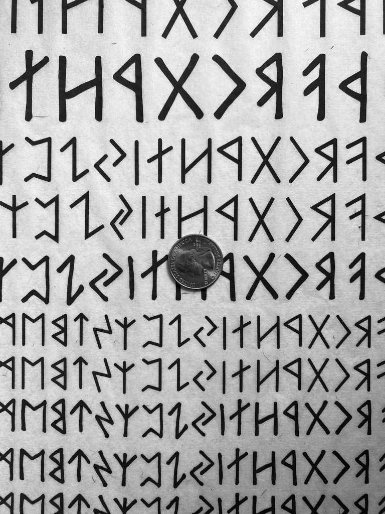 Runes - Underglaze Transfer Sheet - Black