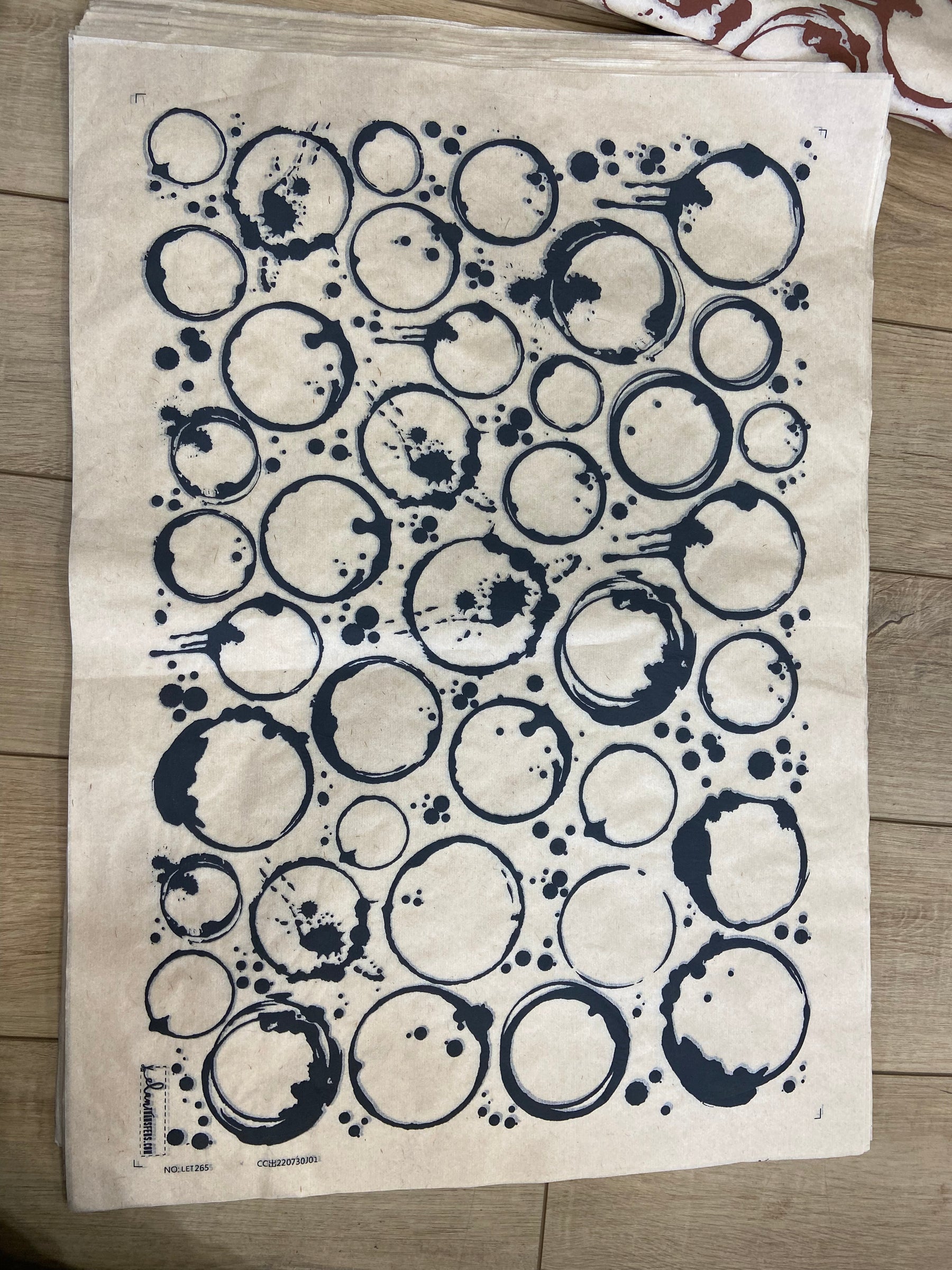 Coffee Stains - Underglaze Transfer Sheet - You Choose Color