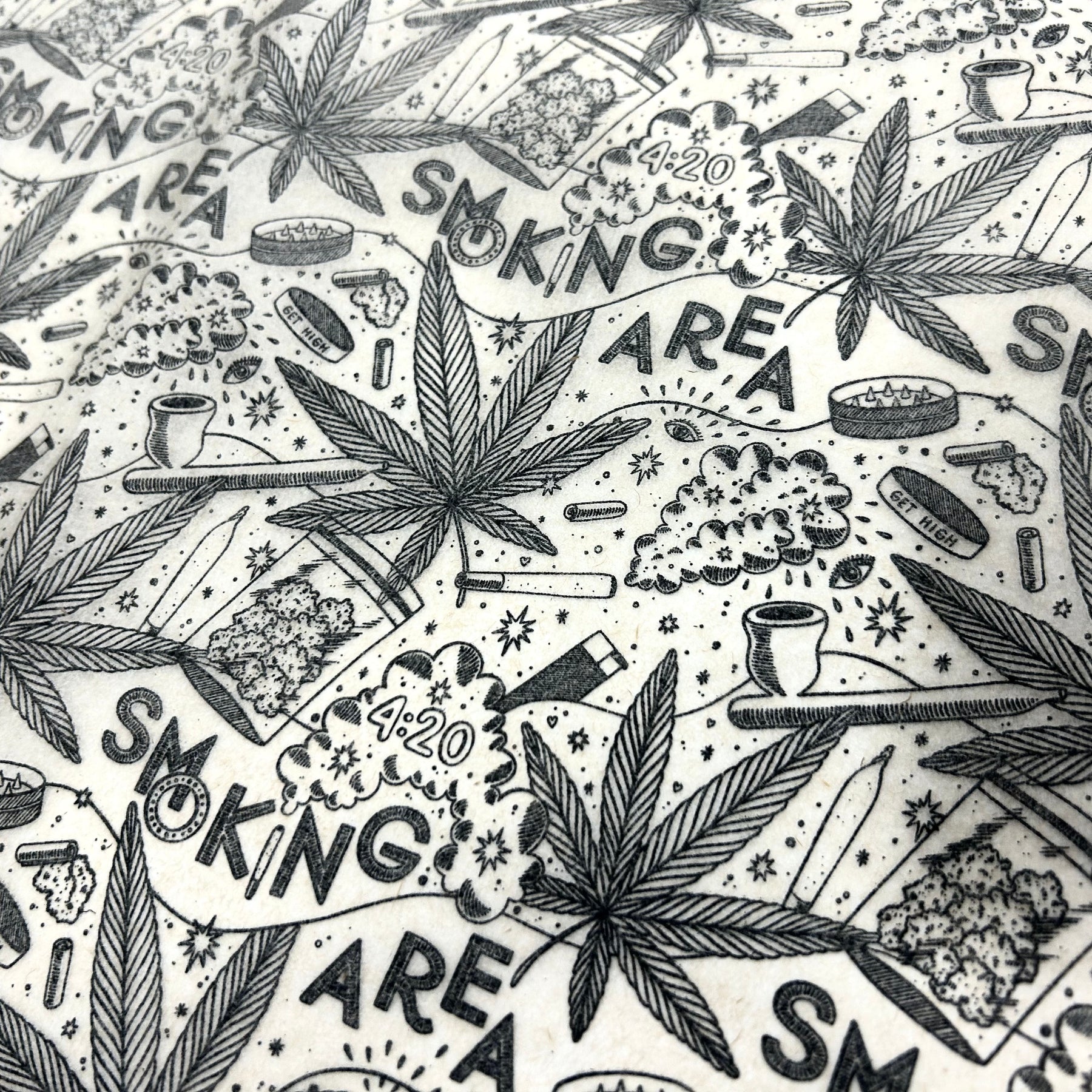 Smoking Section - Underglaze Transfer Sheet - Black