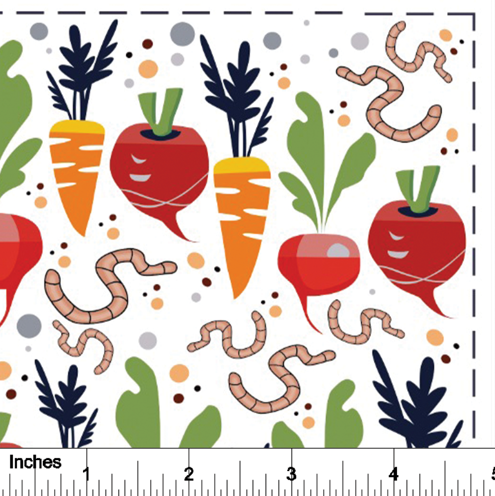 Root Veggies w/ Worms - Overglaze Decal Sheet