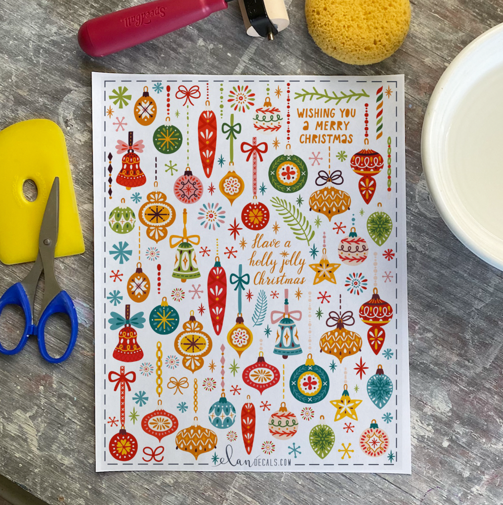 Vintage Ornaments - Overglaze Decal Sheet