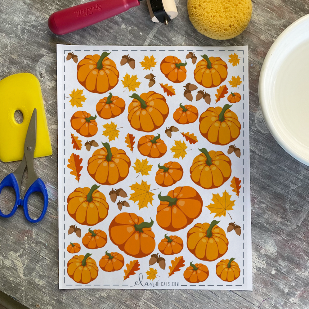 Pumpkins - Overglaze Decal Sheet