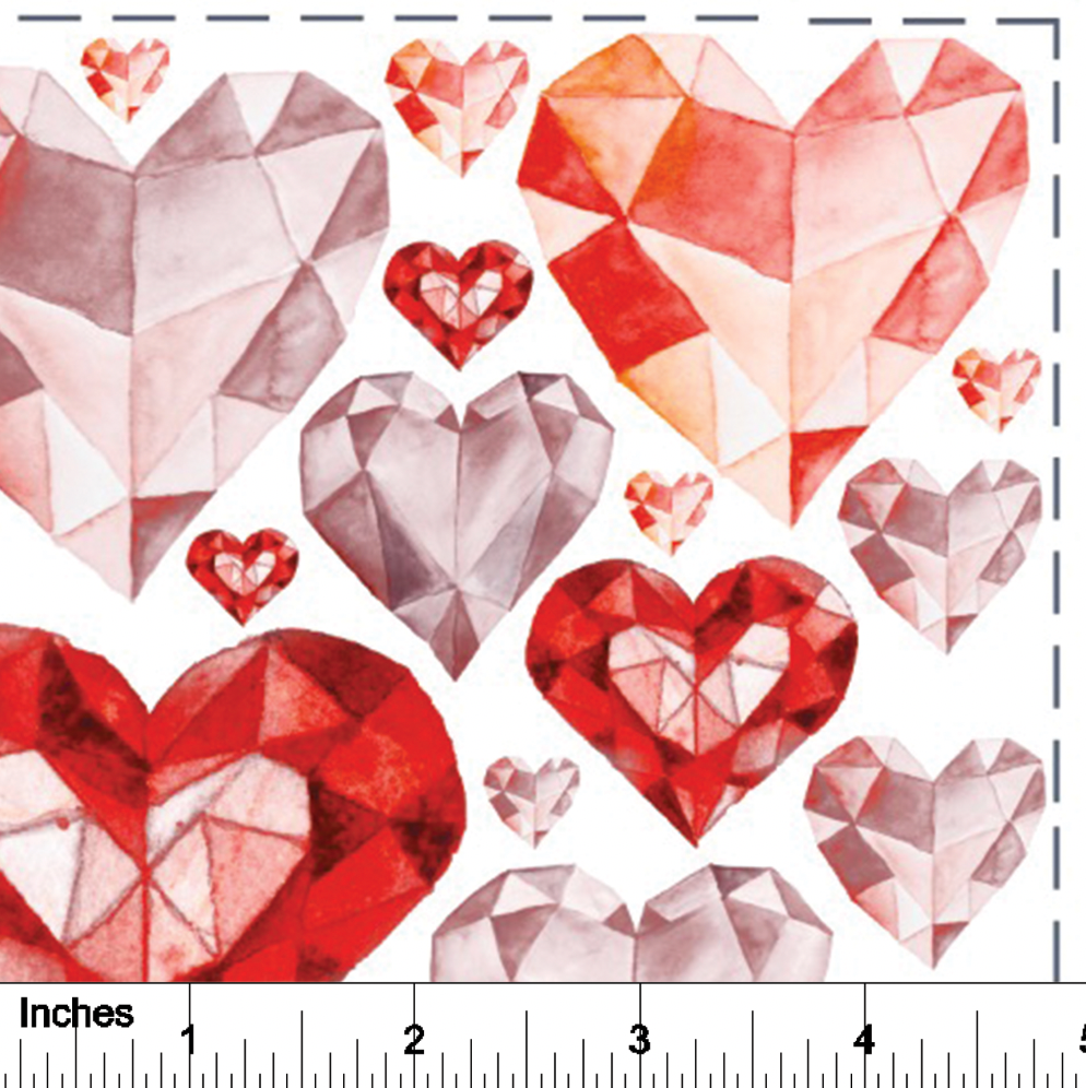 Crystal Hearts - Overglaze Decal Sheet