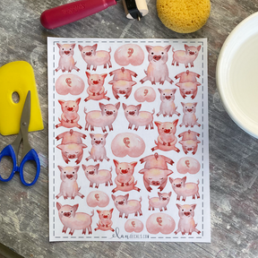 Piglets - Overglaze Decal Sheet