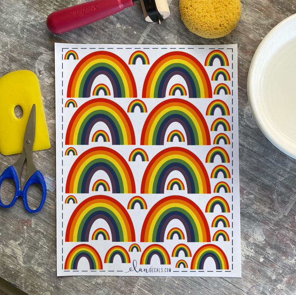 Rainbows - Overglaze Decal Sheet