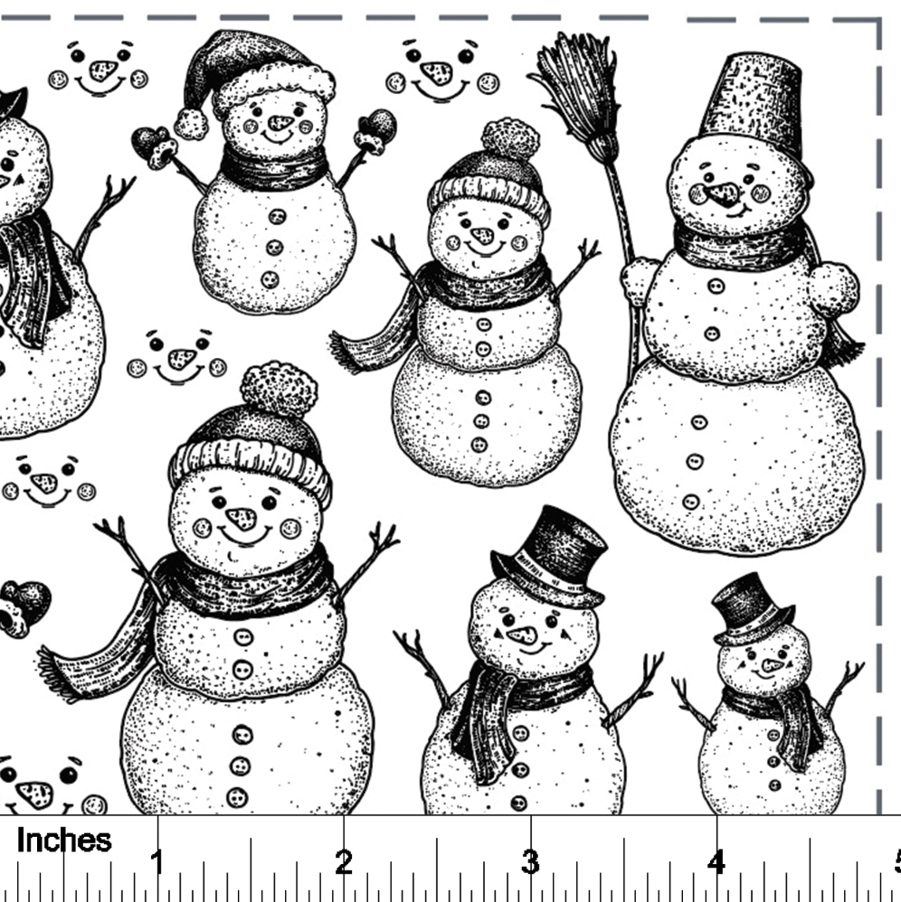 Snowmen - Overglaze Decal Sheet