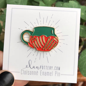 Mountain Carved Mug Enamel Pin (you choose color)