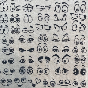 Googly Eyes - Underglaze Transfer Sheet - Black