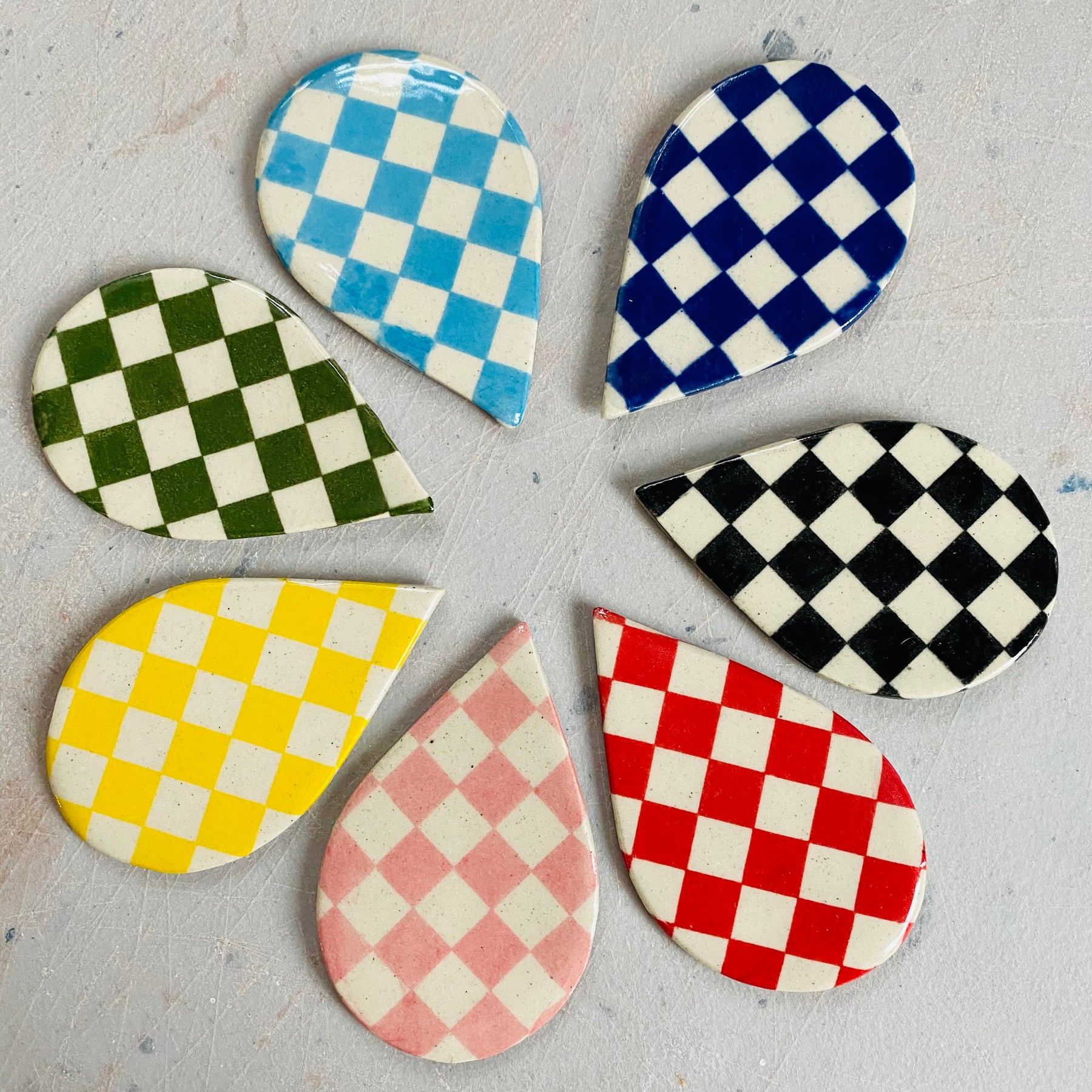 Checkerboard - Underglaze Transfer Sheet - You Choose Color